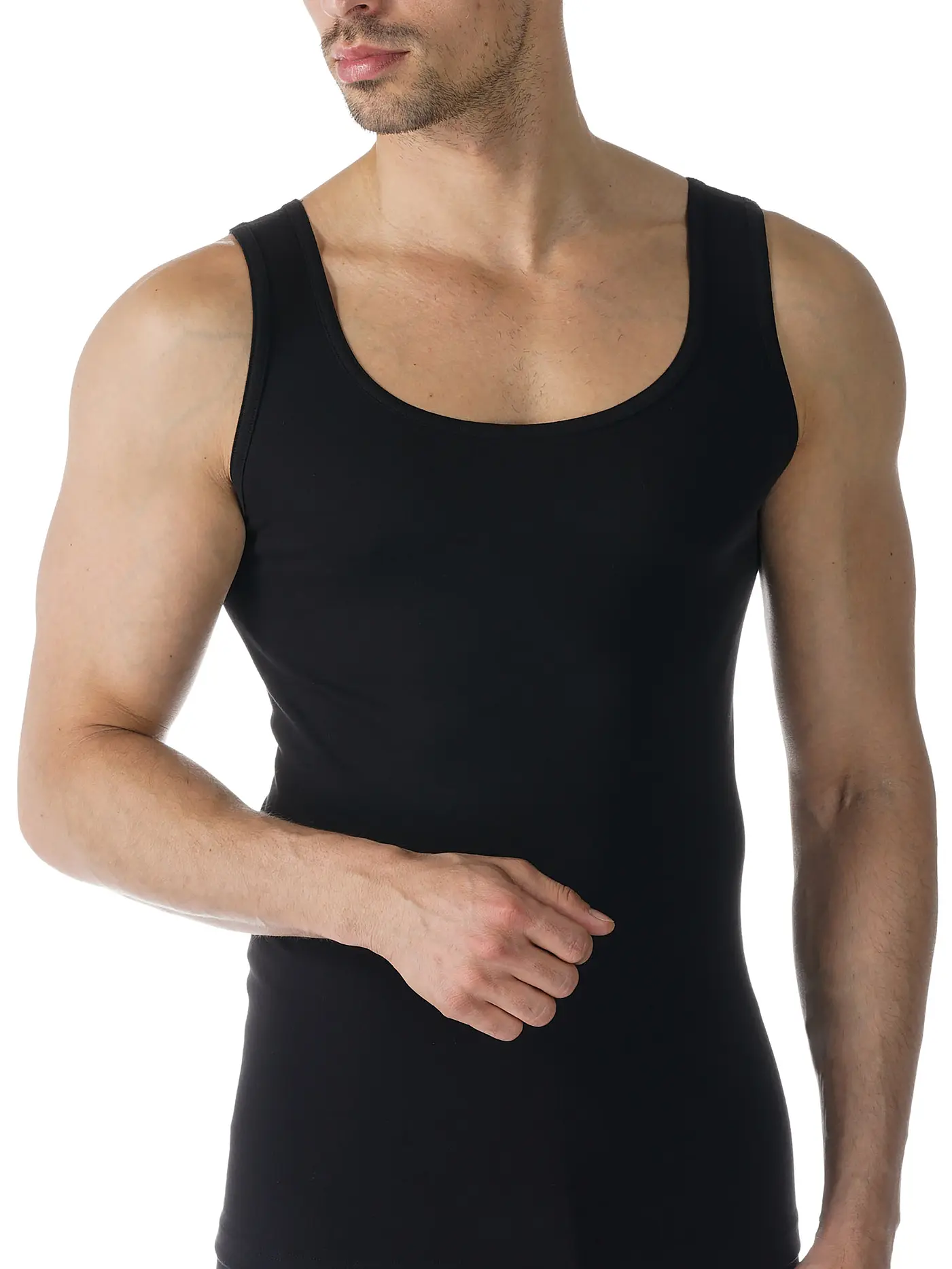 MEY | Athletic Shirt Casual Cotton Schwarz | 